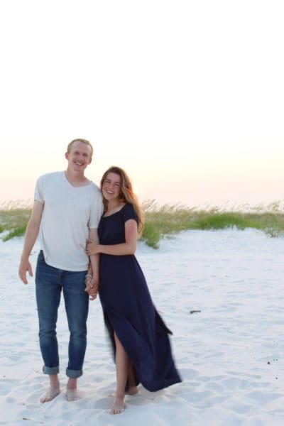 Students on beach