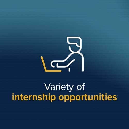 Variety of internship opportunities